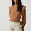 Luciana Shoulder Detail Sweater -Chic Ladies Wear Shop ACT17841 CAMEL 3
