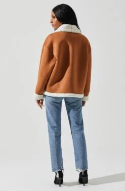 Pippa Faux Shearling Jacket 12 Pippa Faux Shearling Jacket -Chic Ladies Wear Shop ACT17851 CAMEL 5