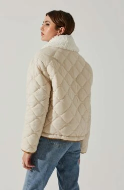 Bellamie Quilted Jacket -Chic Ladies Wear Shop ACT17854 ECRU 5