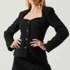Rivka Fitted Sweetheart Blazer -Chic Ladies Wear Shop ACT17872 BLACK 3
