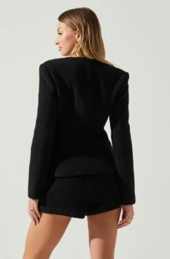 Rivka Fitted Sweetheart Blazer -Chic Ladies Wear Shop ACT17872 BLACK 5