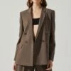 Milani Oversized Blazer -Chic Ladies Wear Shop ACT17873 MUSHROOM 3