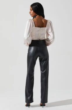 Penny Ruched Bust Long Sleeve Top -Chic Ladies Wear Shop ACT17882S BLUSH 5