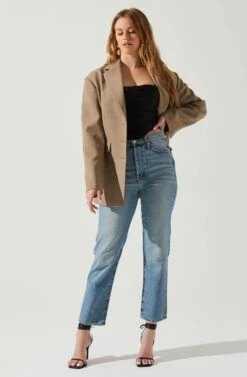 Galilea Oversized Blazer -Chic Ladies Wear Shop ACT17892 BROWN 3