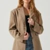 Galilea Oversized Blazer 1 Galilea Oversized Blazer -Chic Ladies Wear Shop ACT17892 BROWN 4