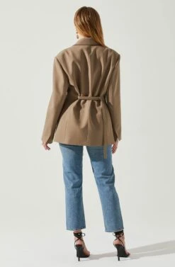 Galilea Oversized Blazer -Chic Ladies Wear Shop ACT17892 BROWN 5