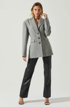 Galilea Oversized Blazer -Chic Ladies Wear Shop ACT17892 GRAY 1