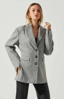 Galilea Oversized Blazer -Chic Ladies Wear Shop ACT17892 GRAY 4