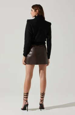 Daleyza Padded Shoulder Turtleneck Sweater 18 Daleyza Padded Shoulder Turtleneck Sweater -Chic Ladies Wear Shop ACT17899 BLACK 6