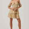 Off Shoulder Two Tier Floral Mini Dress -Chic Ladies Wear Shop ADR101294 YELLOWMULTIFLORAL 01391