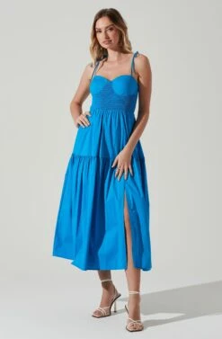 Tiered Smocked Midi Dress -Chic Ladies Wear Shop ADR101693 IBIZABLUE 1