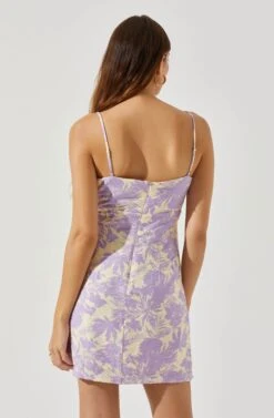 Keyhole Wrap Floral Mini Dress -Chic Ladies Wear Shop ADR101709 LAVENDERFLORAL 5