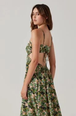Open Back Floral Midi Dress -Chic Ladies Wear Shop ADR101751 GREENORANGEFLORAL 6