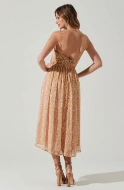 Floral Pleated Midi Dress -Chic Ladies Wear Shop ADR101774 YELLOWPINKFLORAL 6