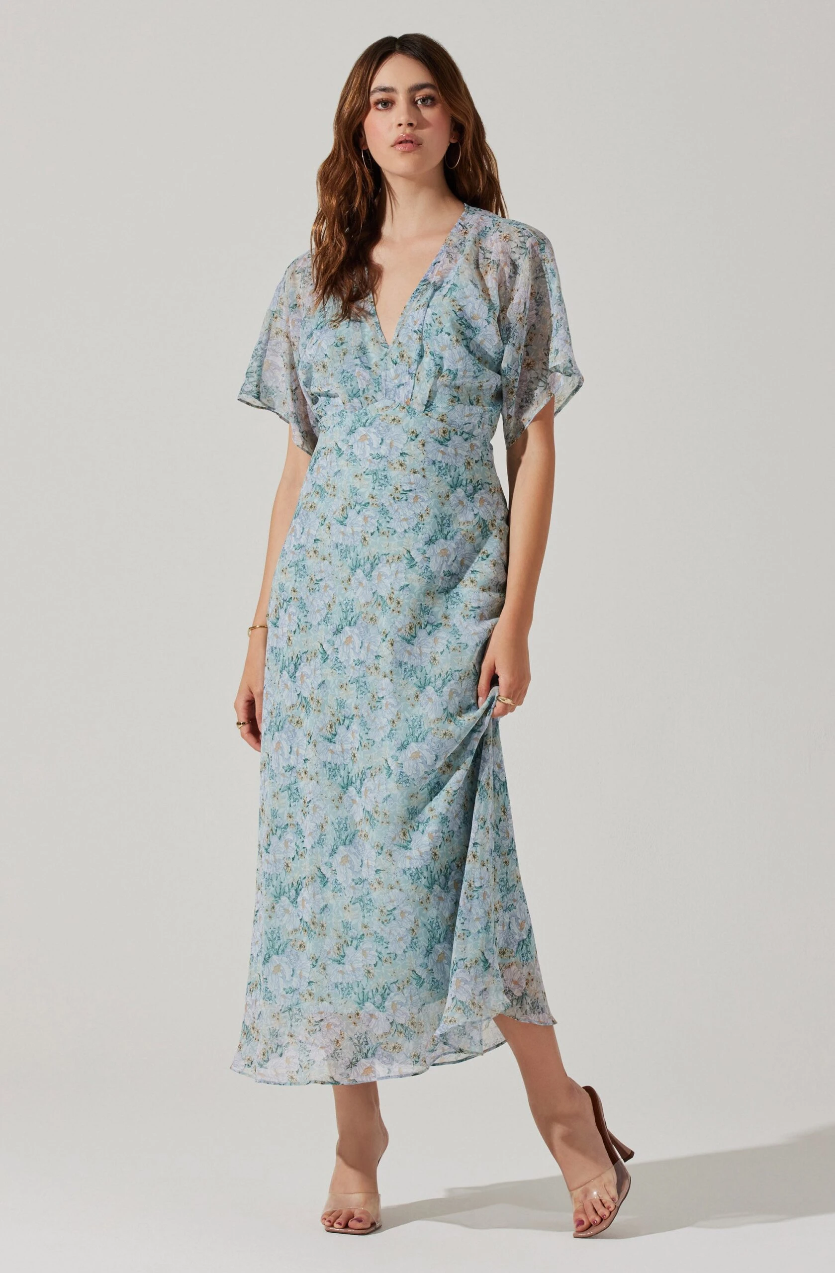 Flutter Sleeve Open Back Maxi Dress 11 Flutter Sleeve Open Back Maxi Dress - Image 9