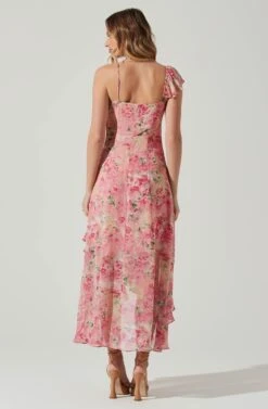 Camelia Floral Midi Dress -Chic Ladies Wear Shop ADR101861C PINKGREENFLORAL 6