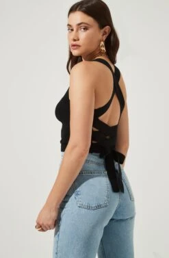 Varley Square Neck Cross Back Top