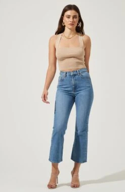 Varley Square Neck Cross Back Top -Chic Ladies Wear Shop AMB MWT3641 NUDE 1