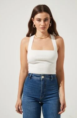 Varley Square Neck Cross Back Top -Chic Ladies Wear Shop AMB MWT3641 OFFWHITE 2