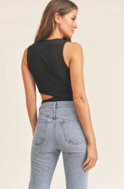 Fillory Cutout Bodysuit -Chic Ladies Wear Shop AMB ST6540 BLACK 6