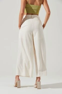 Pleated Front Wide Leg Trouser -Chic Ladies Wear Shop AP7224 CREAM5 1213