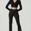 Slit Front Pant -Chic Ladies Wear Shop AP7227 BLACK 1