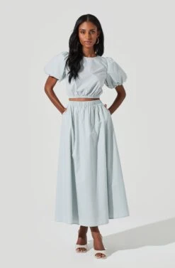 Poplin Midi Skirt