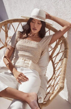 January Smocked Flutter Sleeve Top -Chic Ladies Wear Shop ASTR SPR21 PT2 8145