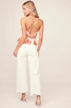 Strappy Floral Cami 10 Strappy Floral Cami -Chic Ladies Wear Shop AT15516B RED TAUPE FLORAL 4A