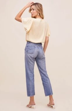 Flutter Sleeve Surplice Floral Top -Chic Ladies Wear Shop AT15688B YELLOW DITSY 6