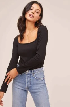 Raegan Bodysuit 24 Raegan Bodysuit -Chic Ladies Wear Shop AT15694 BLACK 3