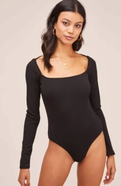Raegan Bodysuit 27 Raegan Bodysuit -Chic Ladies Wear Shop AT15694 BLACK 4