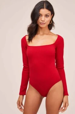 Raegan Bodysuit 22 Raegan Bodysuit -Chic Ladies Wear Shop AT15694 RED 6
