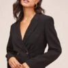 Cropped Blazer -Chic Ladies Wear Shop AT15702 BLACK 5