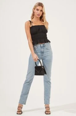 Eyelet Cami -Chic Ladies Wear Shop AT16054 BLACK 1