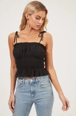 Eyelet Cami -Chic Ladies Wear Shop AT16054 BLACK 3