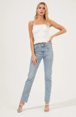 Eyelet Cami -Chic Ladies Wear Shop AT16054 WHITE 1