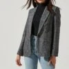 One Button Blazer -Chic Ladies Wear Shop AT16133 BLACK 2