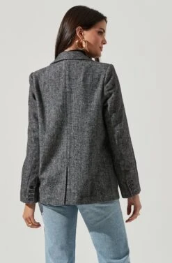 One Button Blazer -Chic Ladies Wear Shop AT16133 BLACK 4