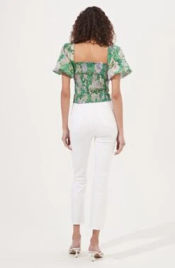 Sonnet Wrap Top -Chic Ladies Wear Shop AT16182 GREENLILACFLORAL 5