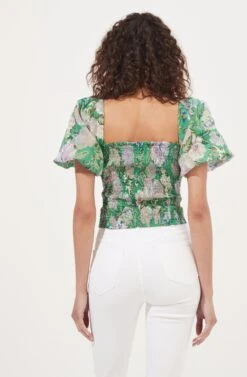 Sonnet Wrap Top -Chic Ladies Wear Shop AT16182 GREENLILACFLORAL 6