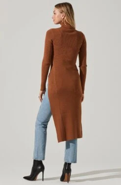 Hi Slit Turtleneck Sweater 23 Hi Slit Turtleneck Sweater -Chic Ladies Wear Shop AT16295 CAMEL 6