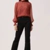 Mock Neck Long Sleeve Top -Chic Ladies Wear Shop AT16423 MARSALA 1