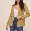 Fitted Pleat Blazer -Chic Ladies Wear Shop AT16425 VINTAGEGOLD CC 3