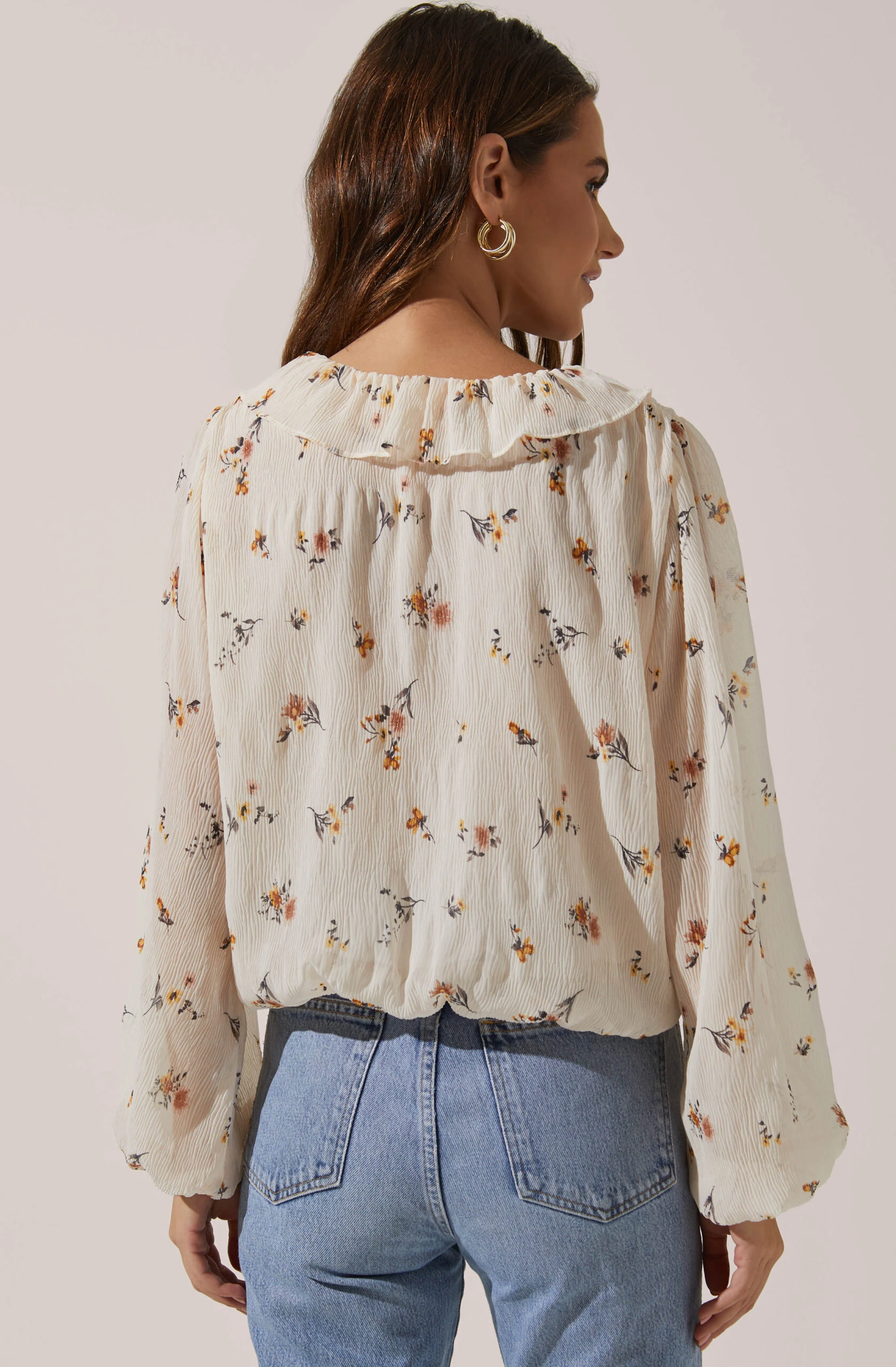 Long Sleeve Ruffle Neck Top 6 Long Sleeve Ruffle Neck Top - Image 4