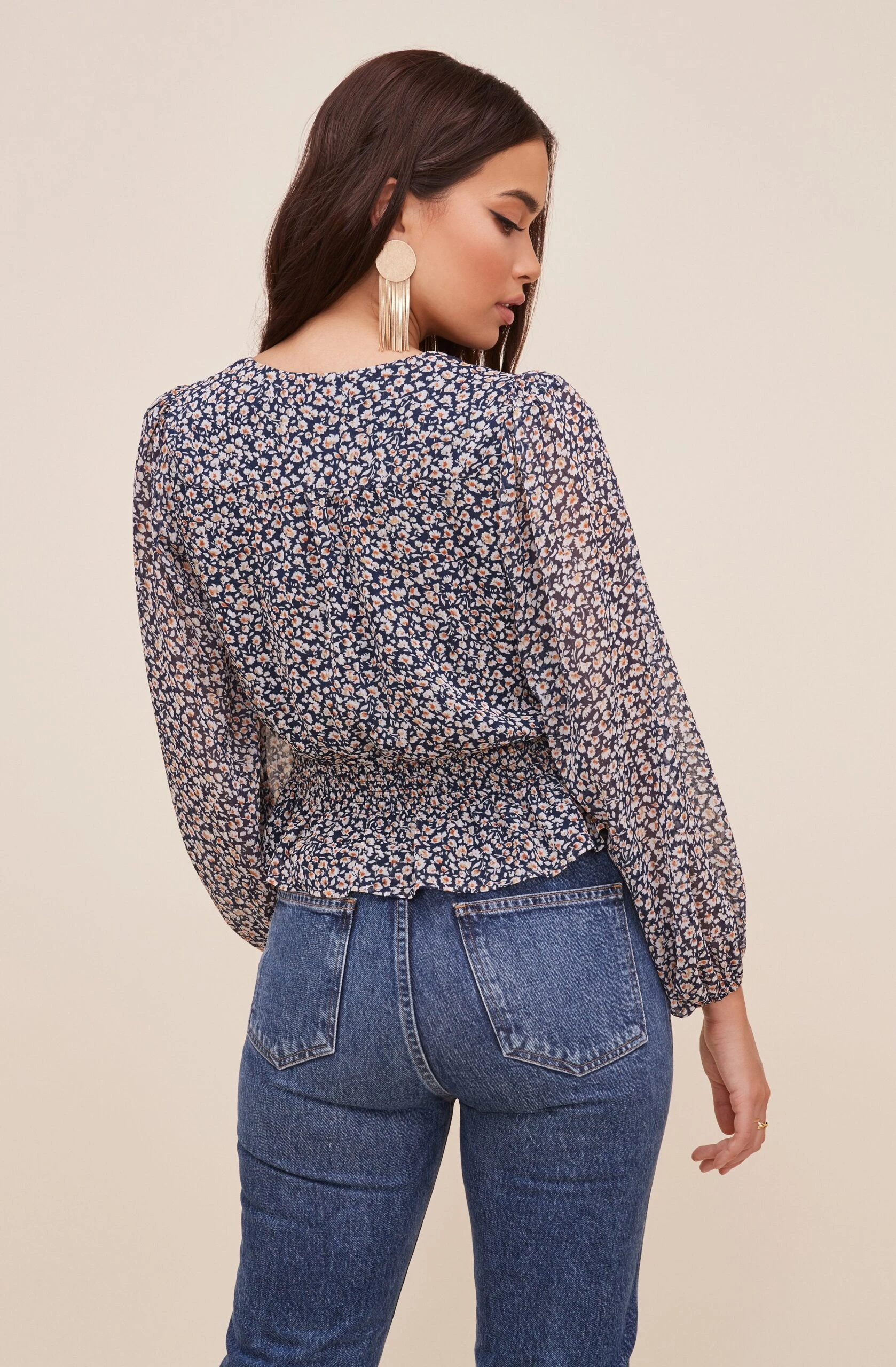 Button Front Puff Sleeve Floral Top 8 Button Front Puff Sleeve Floral Top - Image 6