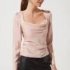 Long Sleeve Back Cutout Top -Chic Ladies Wear Shop AT16641 BLUSH 1029 2