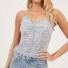 Ruched Cami 1 Ruched Cami -Chic Ladies Wear Shop AT16731 BLUEMULTIDITSY 2