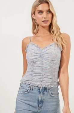 Ruched Cami -Chic Ladies Wear Shop AT16731 BLUEMULTIDITSY 3