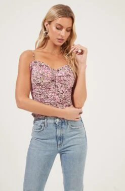 Ruched Cami -Chic Ladies Wear Shop AT16731 FUCHSIA OLIVEDITSY 2